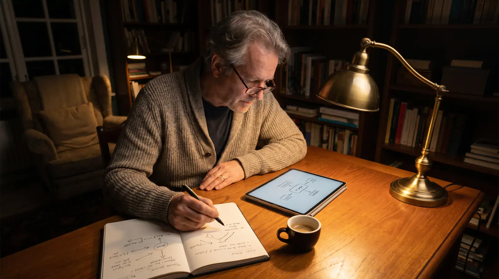 Bettor reading the conditions for an NHL 60-minute market on a quiet evening desk
