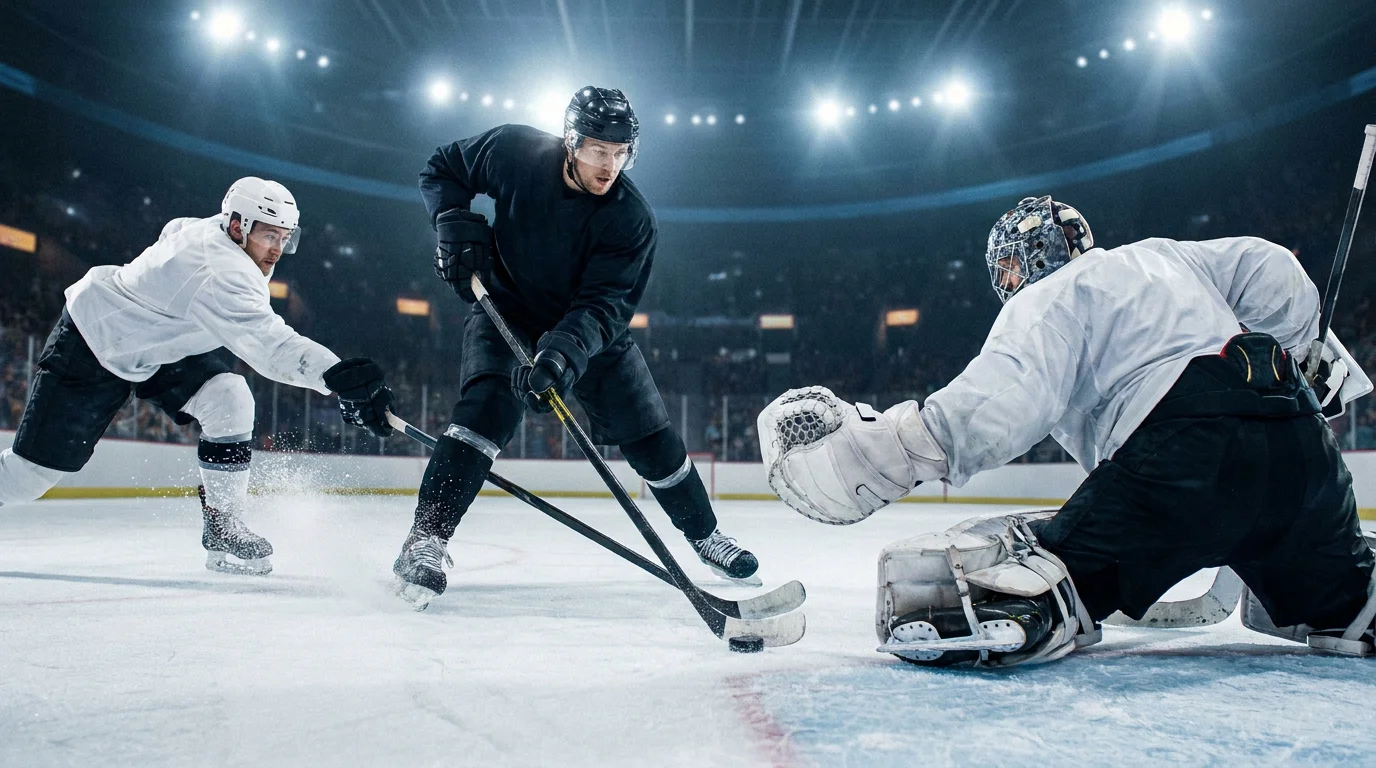 NHL high-volume shooter unloading a one-timer from the slot for an anytime scorer prop