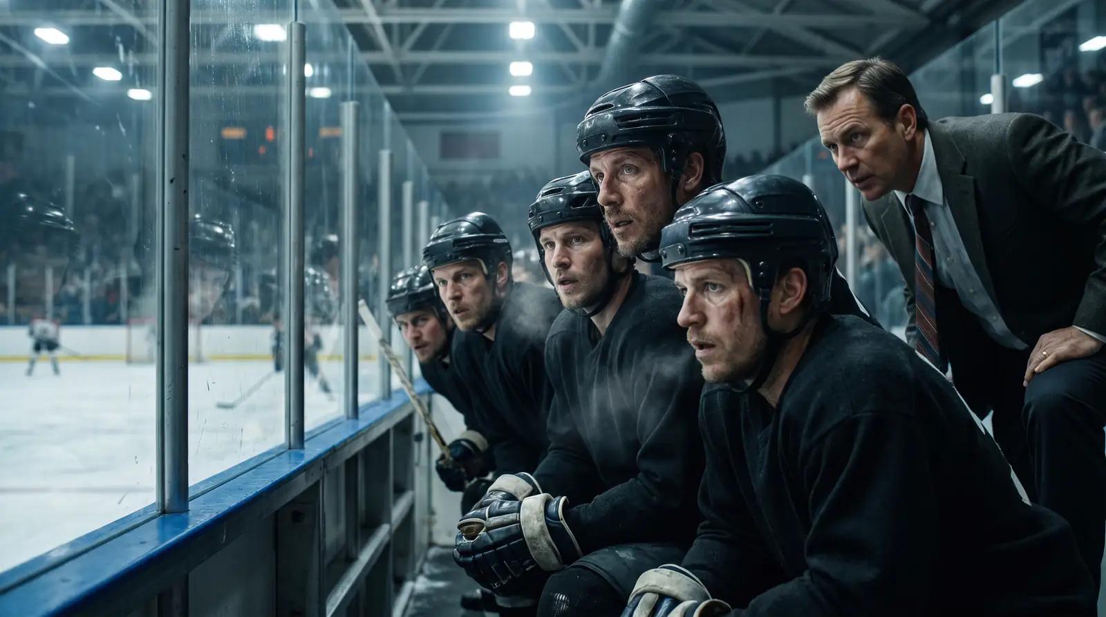 NHL bench energy during the late-March playoff push with players intent on the ice