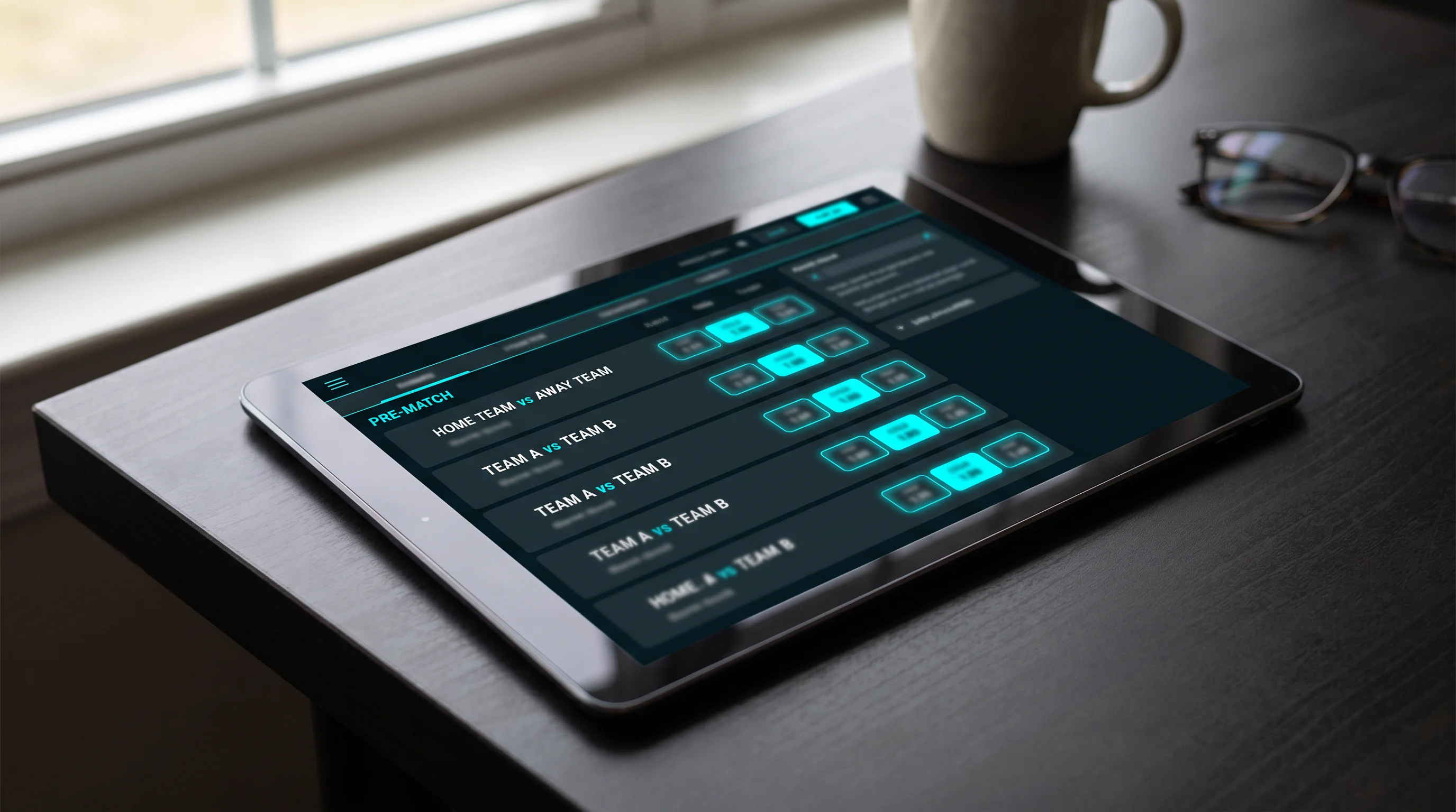 Pre-game NHL odds shown on a tablet just before the closing line drops