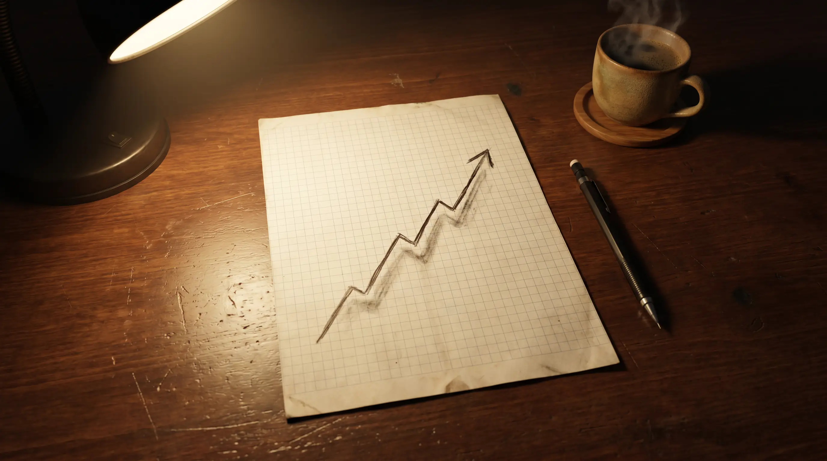 Conceptual line graph representing how line shopping compounds ROI over an NHL season
