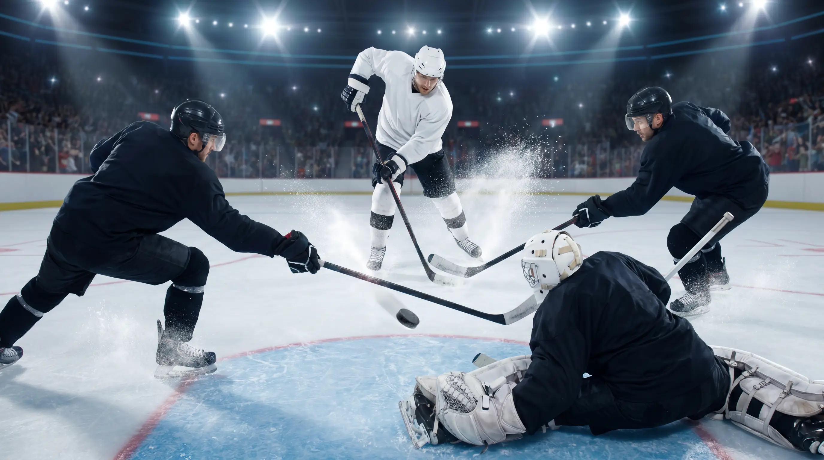 High-quality NHL scoring chance from the slot illustrating expected goals shot value