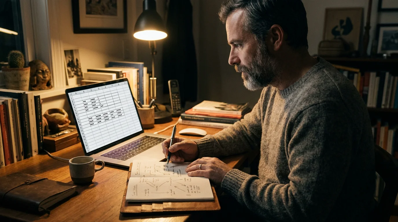 Analyst studying NHL totals with an xG dashboard on the laptop screen